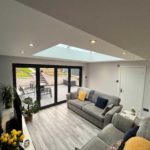 Open plan home extension with a beautiful lantern Roof and bi-fold door