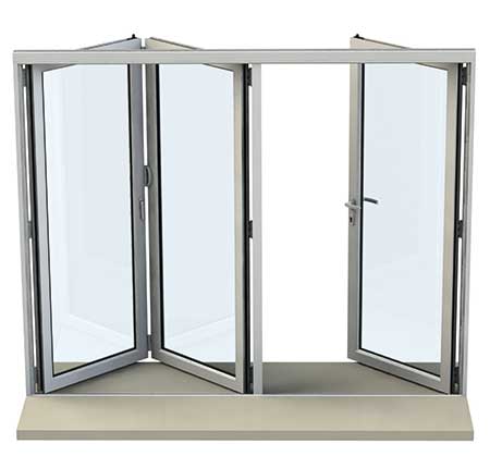 3 Door 2+1 bi-fold door configuration