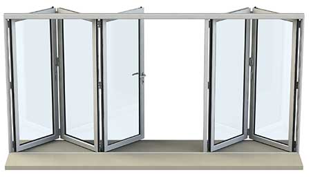 5 Door 3+2 bi-fold door configuration