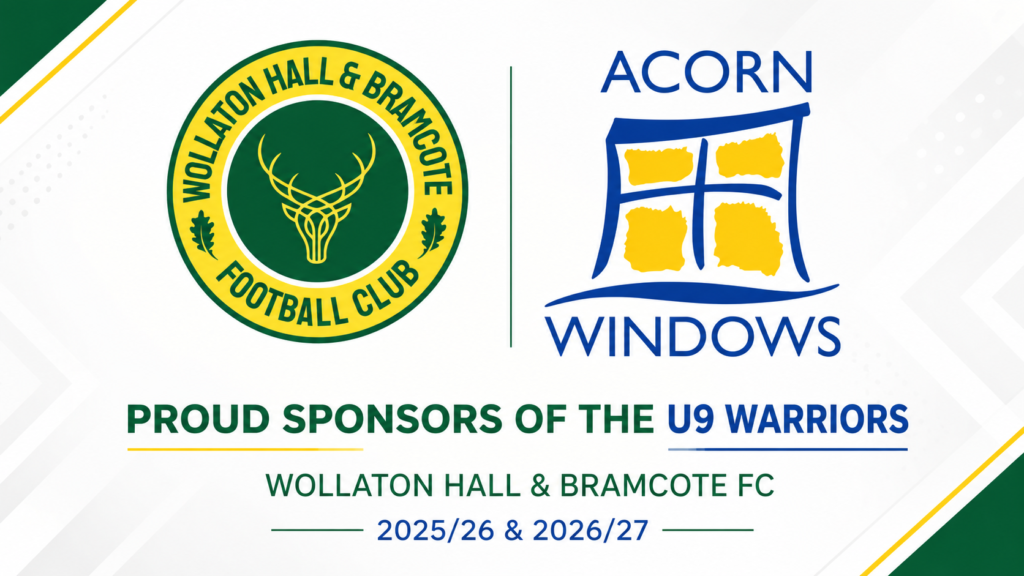 Acorn Windows is proud to announce its sponsorship of the U9 Warriors at Wollaton Hall & Bramcote FC Youth.