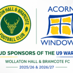 Acorn Windows is proud to announce its sponsorship of the U9 Warriors at Wollaton Hall & Bramcote FC Youth.